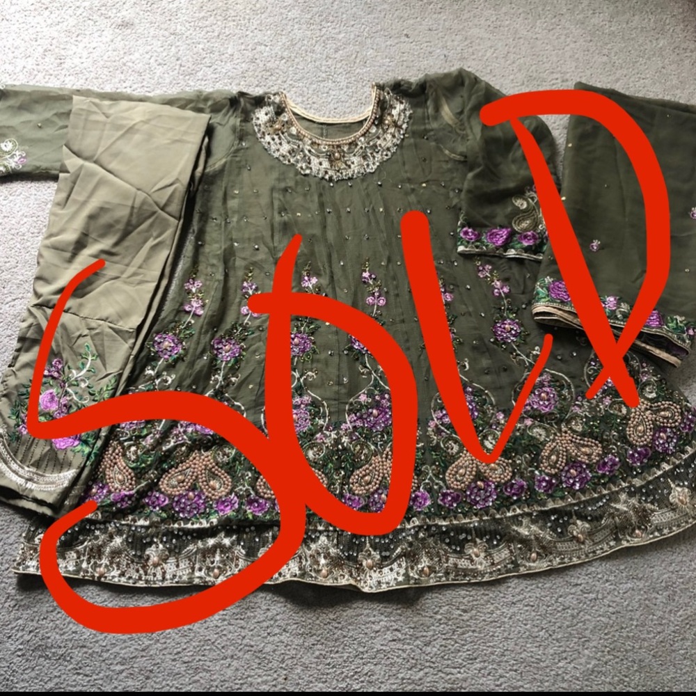 Fancy Pakistani wedding Dress 3 price suite